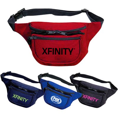 Three Pocket Nylon Fanny Pack