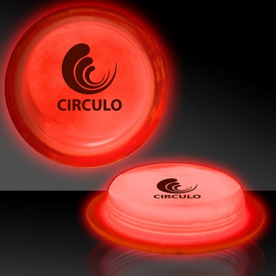 3" Circle Shaped Red Glow Badges