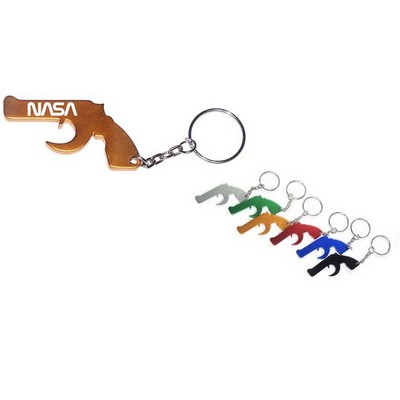 Gun Aluminum Bottle Opener w/Keychain (6 Week Production)