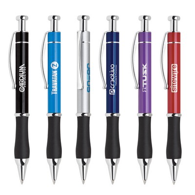 Inca-14 Aluminum Click Action Ballpoint Pen with Bold Colored Barrel