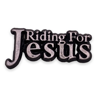 Riding For Jesus Lapel Pin