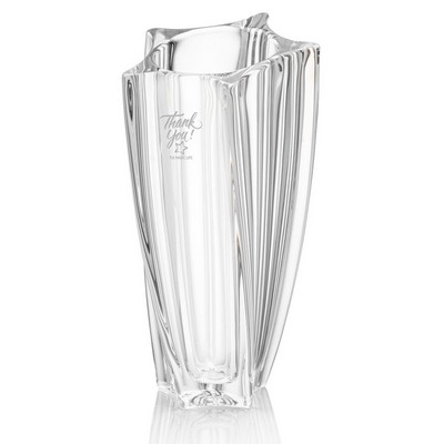 Manzini Barrel Vase - 12" Crystalline