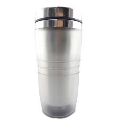 18/0 Stainless Steel Cup w/ Silver Lid