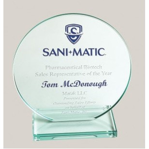 8.25" Circle Glass Award