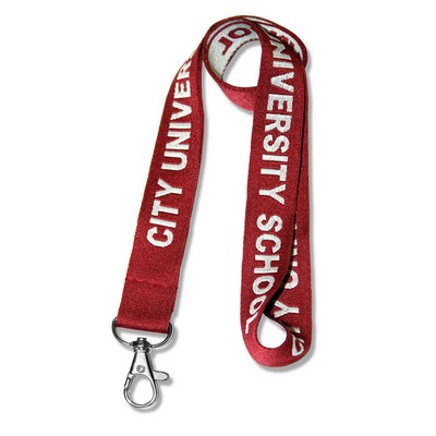 3/4" Wide Woven-In Lanyard w/Text Only