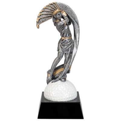 8" Female Golf Motion Xtreme Resin Trophy