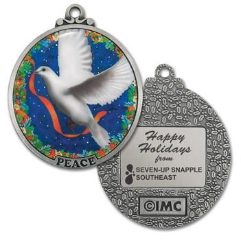 Pewter Finish Stock Dove Ornament