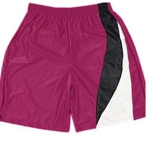 Adult Cool Mesh 9" Inseam Athletic Short w/Contrast 2 Color Left Side Panel