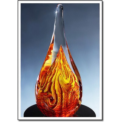 Fire Mountain Art Glass Sculpture w/o Marble Base (3"x6.5")