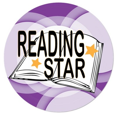 2¼" Stock Celluloid "Reading Star" Button