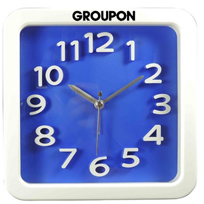 Large Retro Look Analog Alarm Clock (Blue)