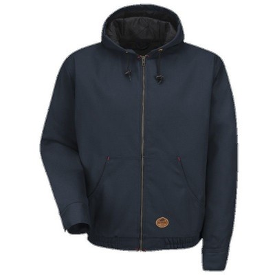 Red Kap™ Blended Duck Zip Front Hooded Jacket - Navy Blue Duck