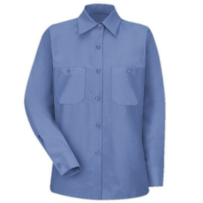 Red Kap™ Women's Short Sleeve Industrial Work Shirt - Light Blue