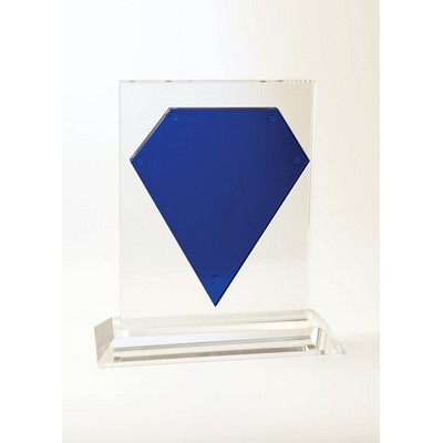 Crystal Blue Charming Diamond Award (9")