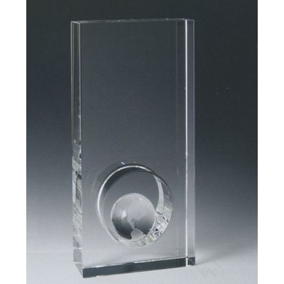 Optic Crystal Globe Award (8"x4")