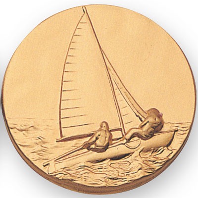 2" Sail 1 Design Stamped Medallion Insert Disc