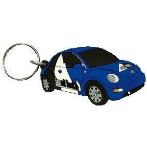 Custom 2D Single sided Soft Rubber Key Chains (2 1/2")