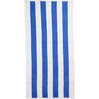 Royal Blue/ White Cabana Striped Beach Towel (30"x60")