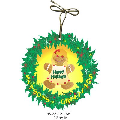 Gingerbread Girl Gift Shop Wreath Ornament (12 Square Inch)