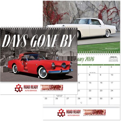 Full Color Days Gone By Spiral Wall Calendar