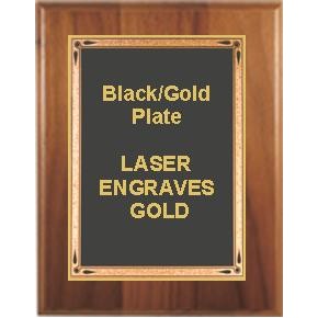 Cherry Plaque 7" x 9" - Black/Gold 5" x 7" Teardrop Plate