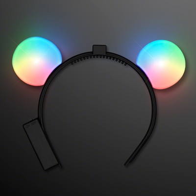 Color Change LED Mouse Ears Headband - BLANK