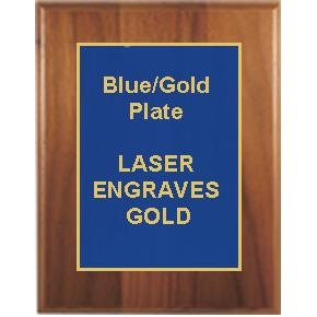 Cherry Plaque 5" x 7" - Blue/Gold 4" x 6" Designer Plate