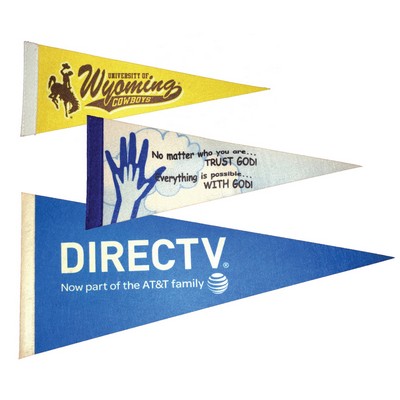 8" x 18" Felt Pennant Printed full color