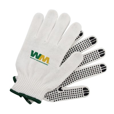 Cotton Work Gloves w/ Rubber Grip Dots