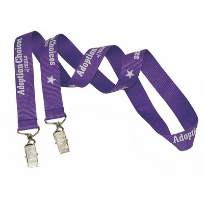 5/8" Polyester Double Ended Lanyard (15 Mil)