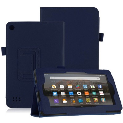 Kidder Leatherette Case for Kindle Fire HD 8" case (Blue)