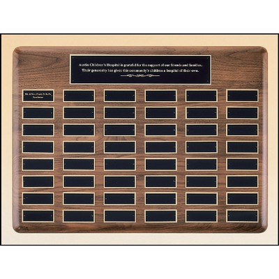 Walnut Perpetual 60 Plate Plaque (22" x 30")