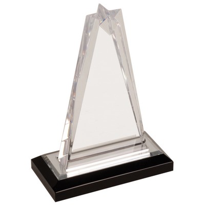 Impress Star Acrylic Award - Silver/Clear - 9" Tall