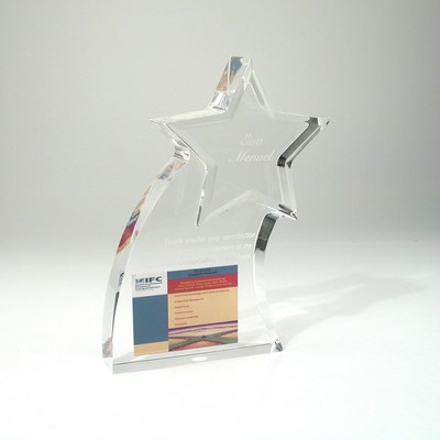 Shooting Star Lucite® Embedment Award (5 1/2" x 6 3/4" x 1 1/4")