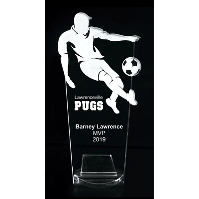 VALUE LINE! Acrylic Engraved Award - 7" Soccer Player