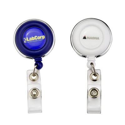 Chrome Trim Badge Holder w/360° Swivel Back Clip