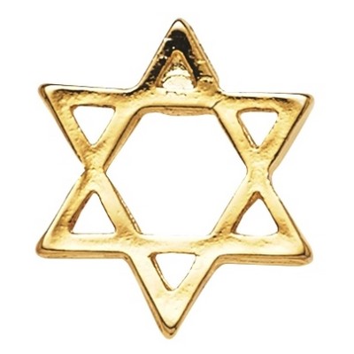 Star of David Marken Design Cast Lapel Pin (Up to 3/4")