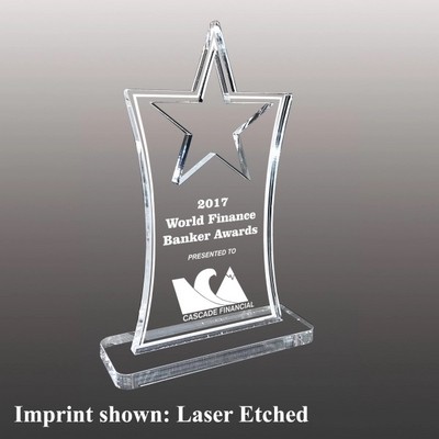 Acrylic Star Awards - Laser Etched