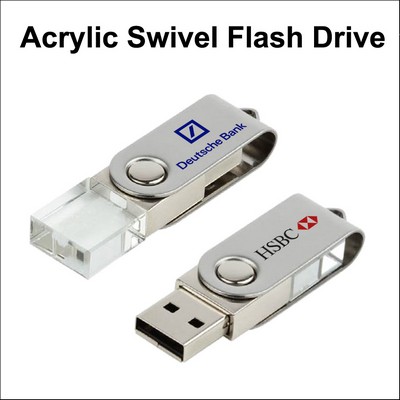 Acrylic Swivel Flash Drive - 4 GB