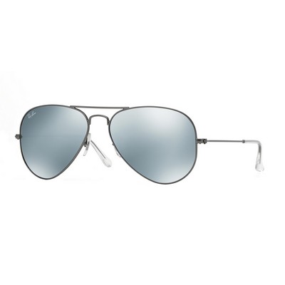 Ray-Ban® Gunmetal Flash Gray Aviator Sunglasses