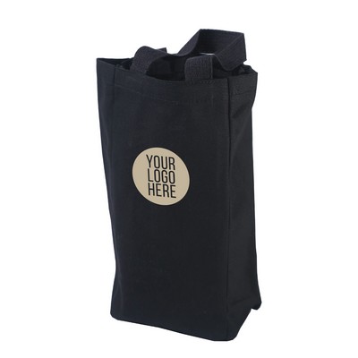 Double Bottle Canvas Wine Tote