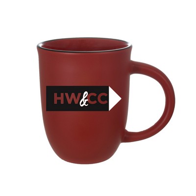 14Oz. Salem Mugs Hilo Red in/ Red Satin out w/ Black Rim (Black/Blue)