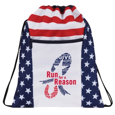 Patriotic Drawstring Backpack