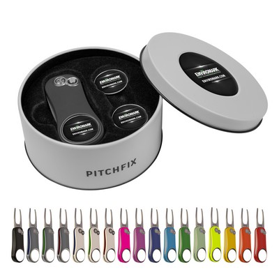 Pitchfix ® Hybrid 2.0 Golf Divot Repair Tool - Deluxe Gift Set