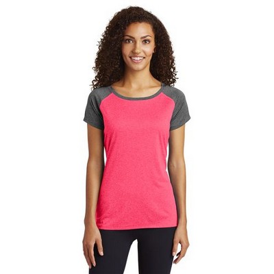 Sport-Tek® Ladies' Heather-On-Heather Contender™ Scoop Neck Tee