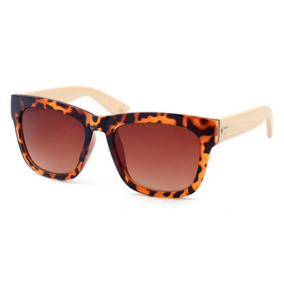 Bamboo Wood Sunglasses - Tortoiseshell Frames