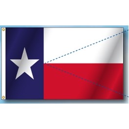 3'x5' Texas Applique Flags