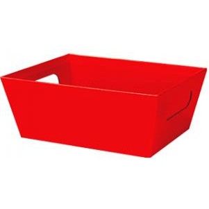 Medium Solid Red Gift Basket Market Tray