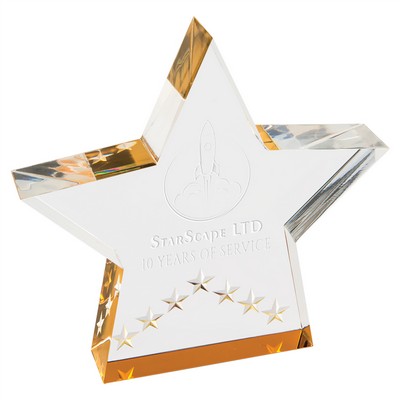 Gold Star Performance Acrylic Award, 5"H