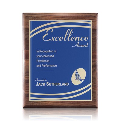 Sedgewick/Marietta Plaque - Walnut/Blue 8"x10"